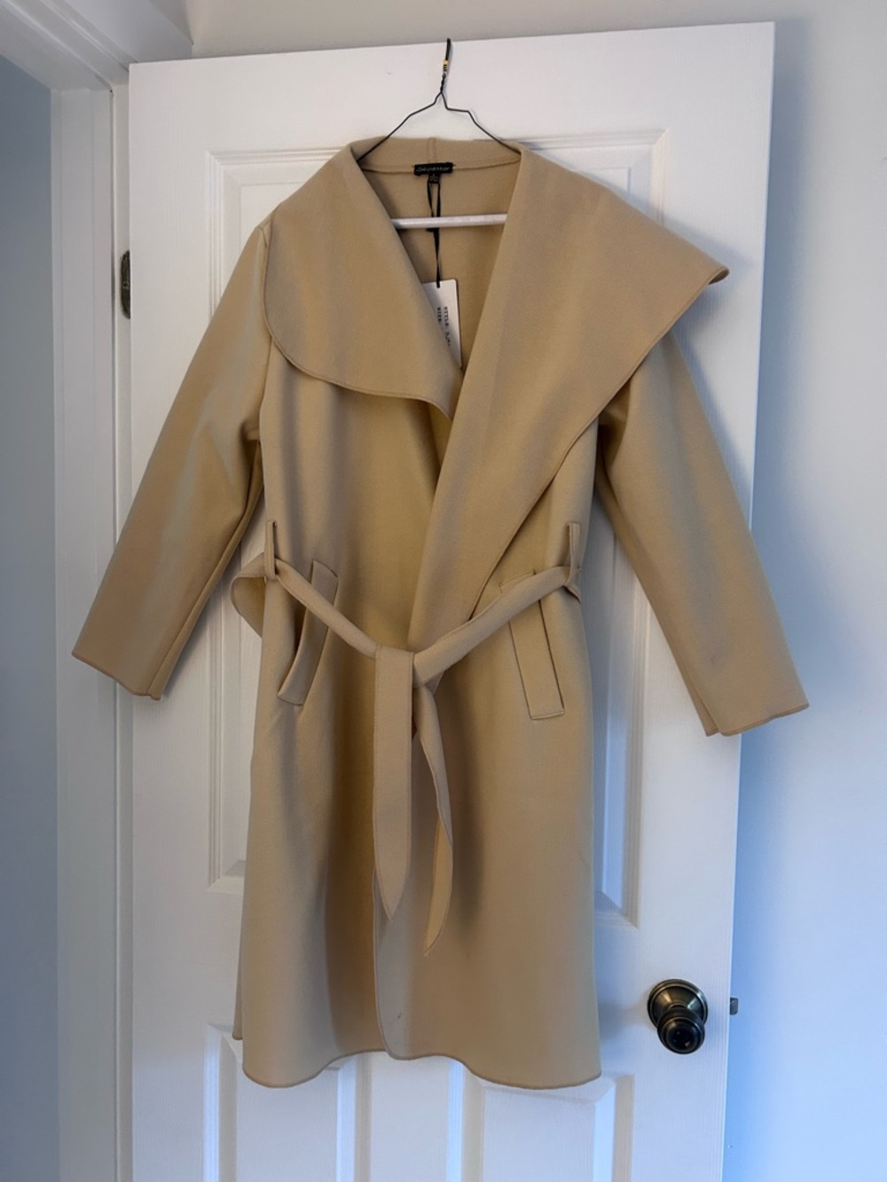 Shinestar Beige Trench Coat with Belt